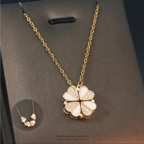 Accessories - Four Leaf Clover Pendant Gold Necklace